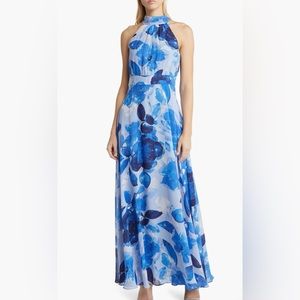 Flora Halter Neck Maxi Dress